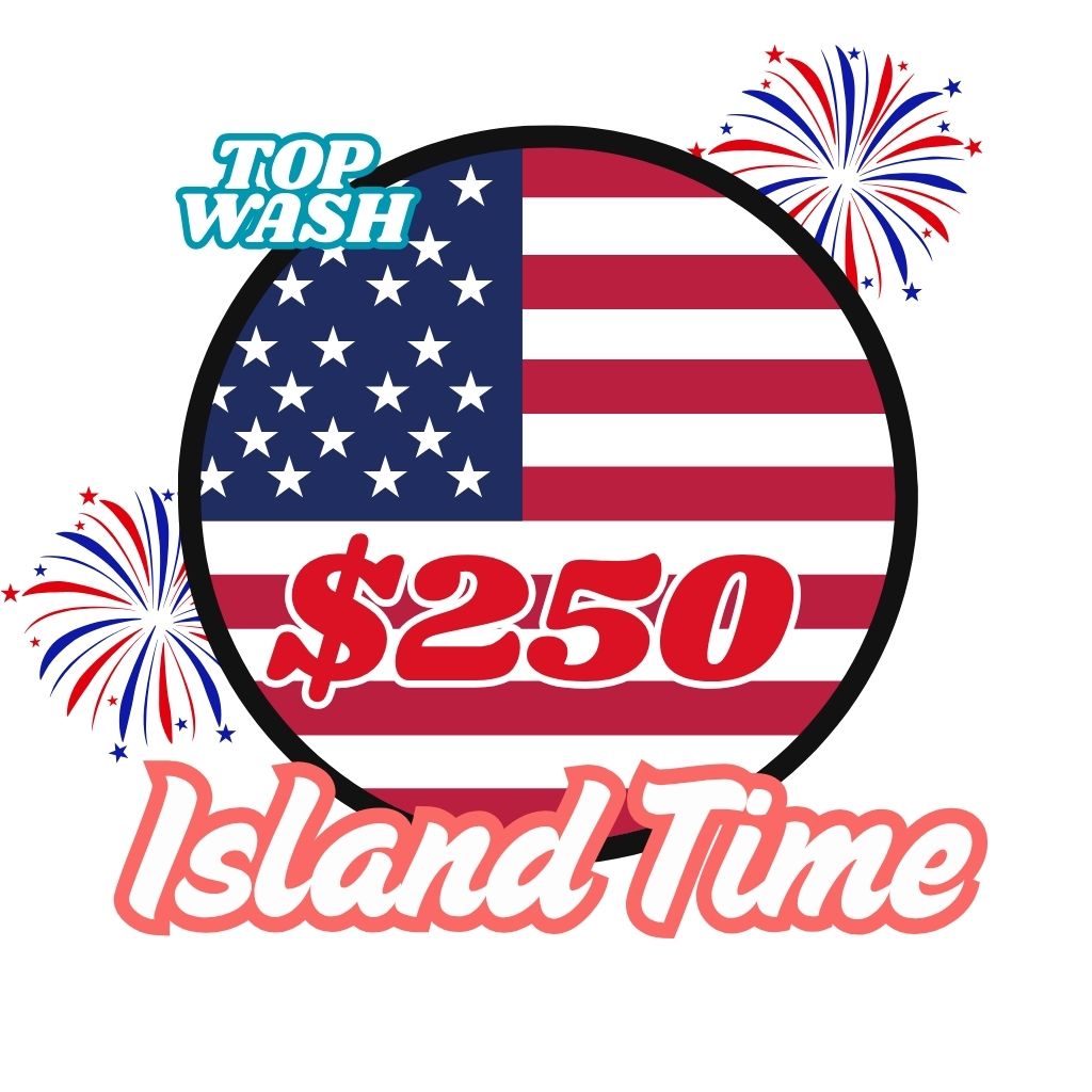 America 250 badge: $250 Island Time annual plan