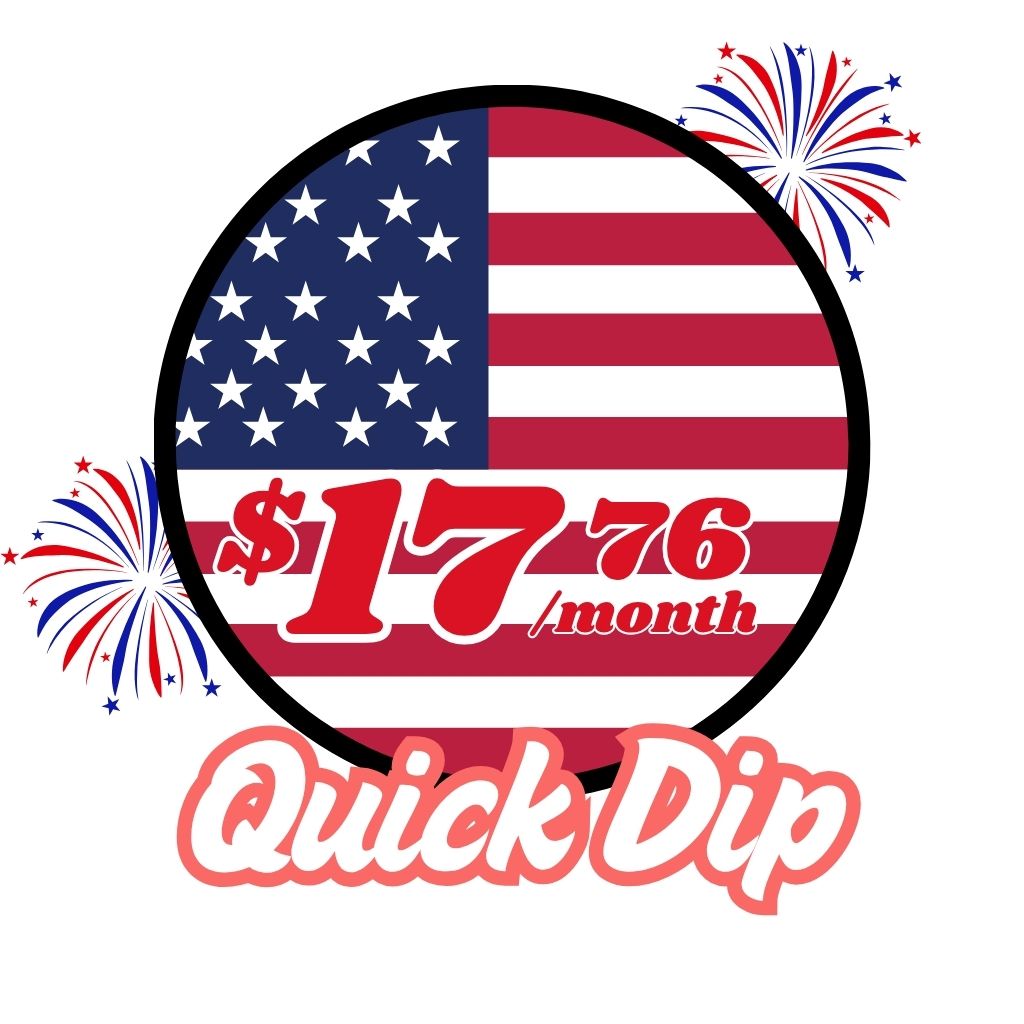 America 250 badge: $17.76 per month Quick Dip unlimited plan
